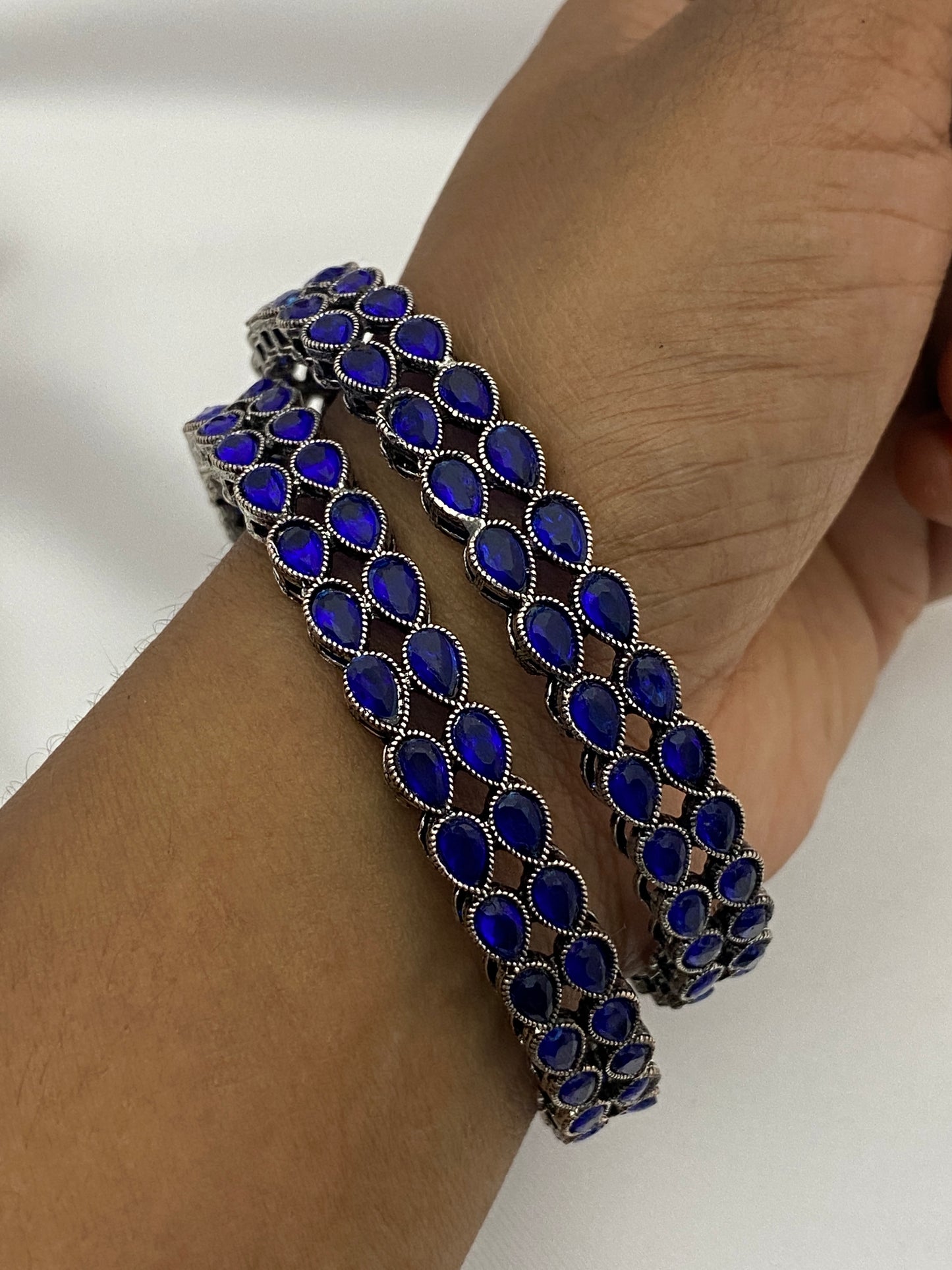 Gorgeous Oxidized Blue Color Bangles Near Me