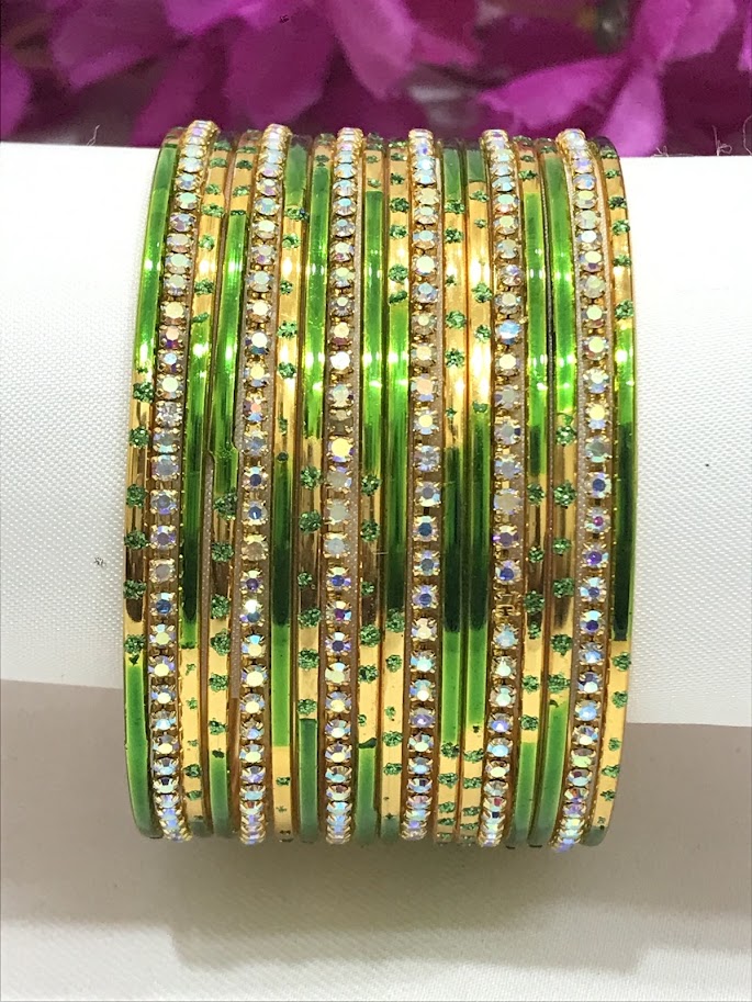Light Green Color Smooth Finishing Metal Bangles Near Me