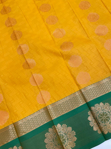 Elegant Yellow Color Art Silk With Zari Work Saree In Suncity