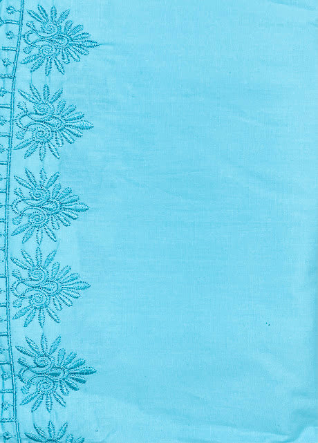 Light Blue Color Thread Work Cotton Petticoat Near Me