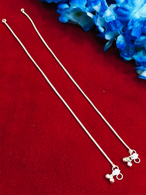 Appealing Silver Color Plain Anklets Near Me