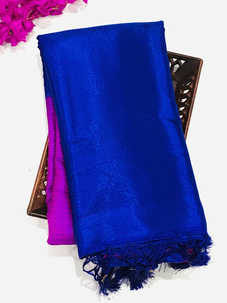 Pink Color Soft Silk Saree With Rich Pallu Near Me