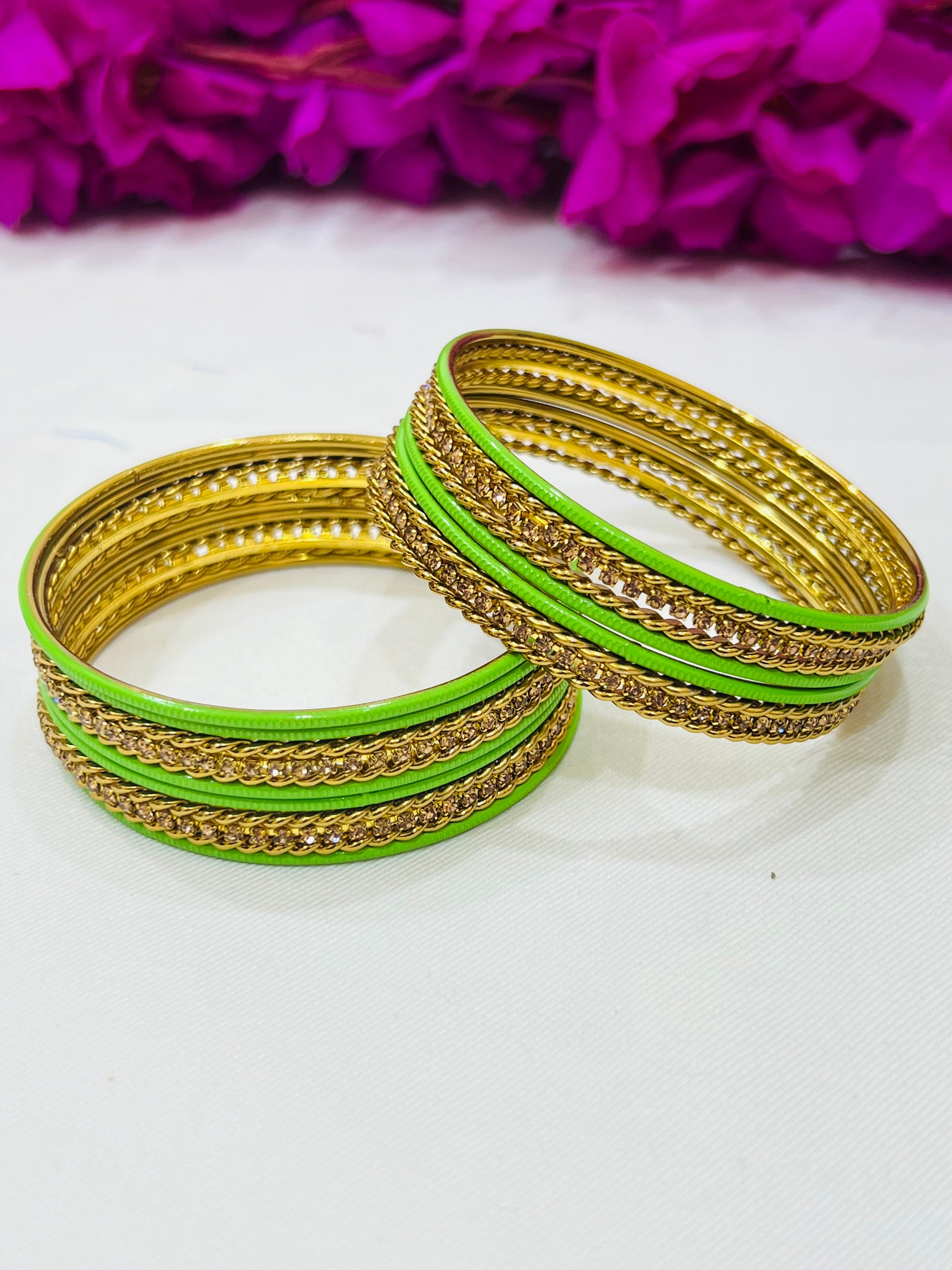 Pretty Light Green Color Metal Bangles In Chandler