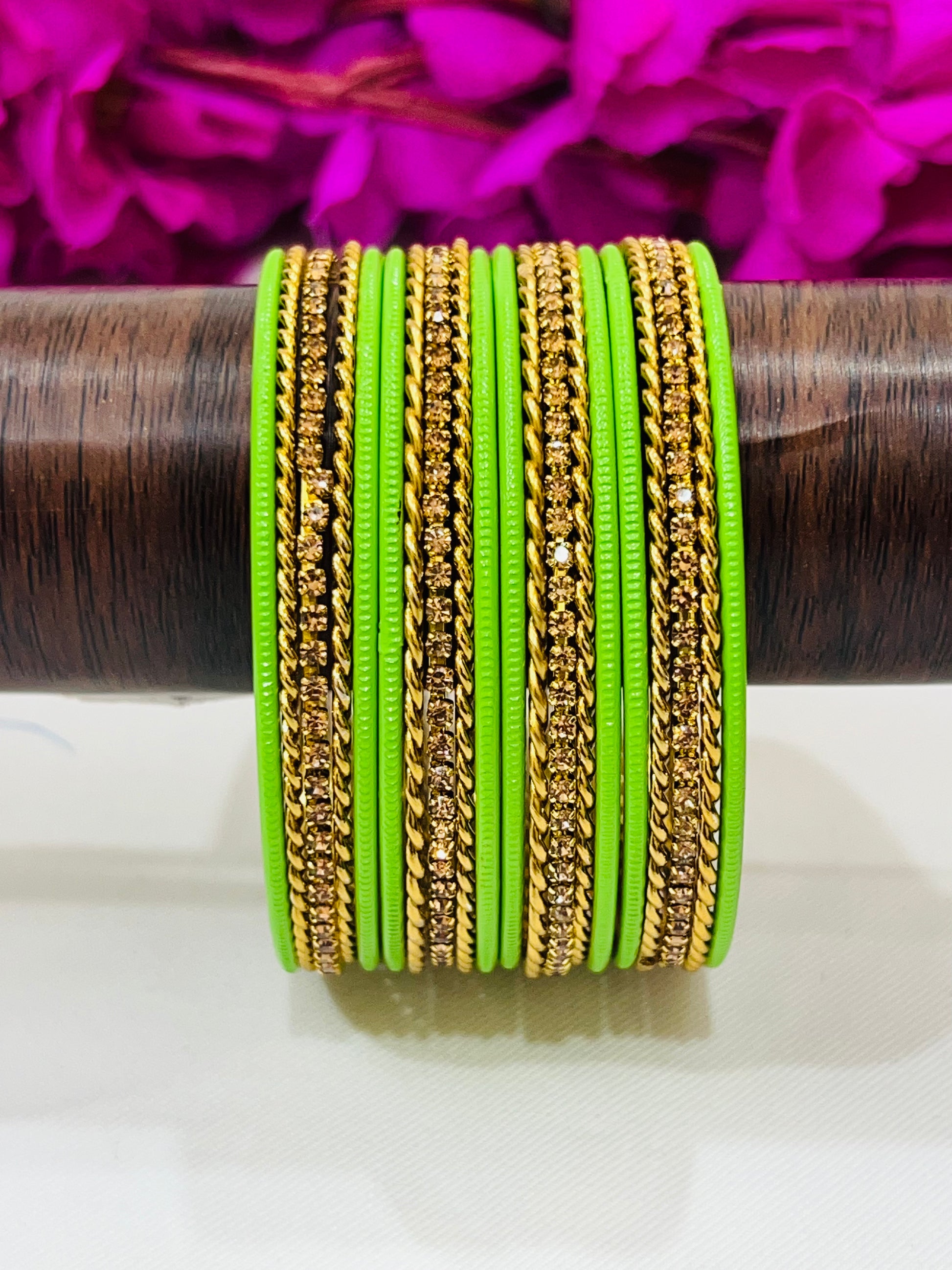 Alluring Light Green Color Metal Bangles In Arizona