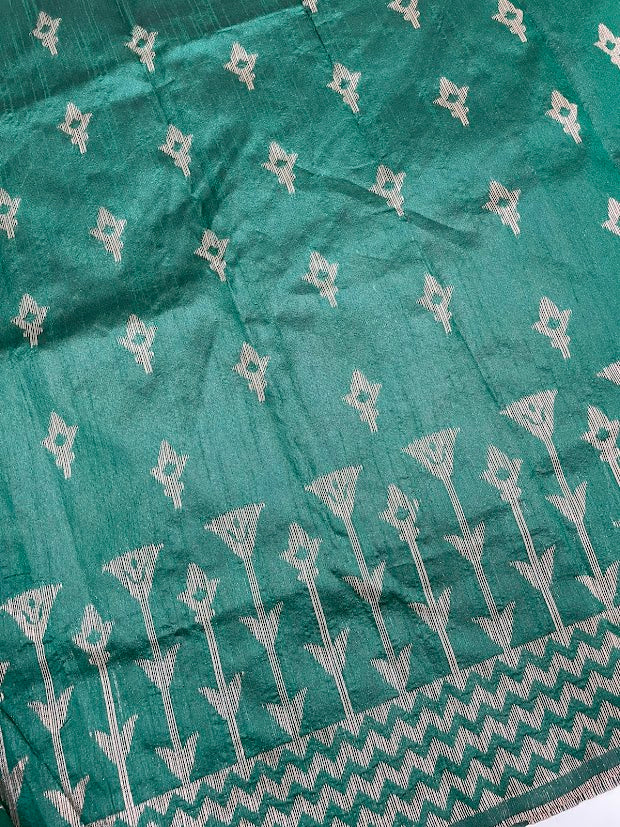 Alluring Green Color Silk Cotton Saree In Chandler