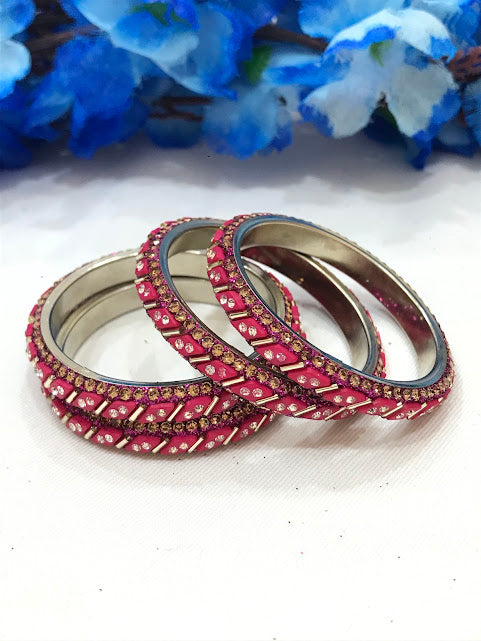 Charming Dark Pink Color Bangles Near Me