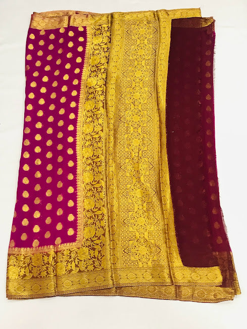 Designer Saree With Contrast Border In Tucson
