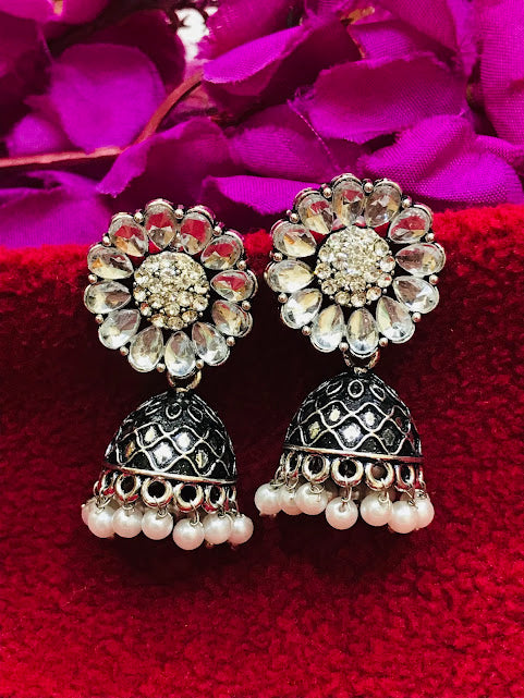 Jhumka With Beads Earrings Near Me