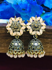Gold plated With pink Stone Earring Cochise