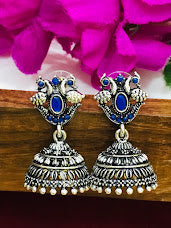 Peacock Design Jhumka in Chandler