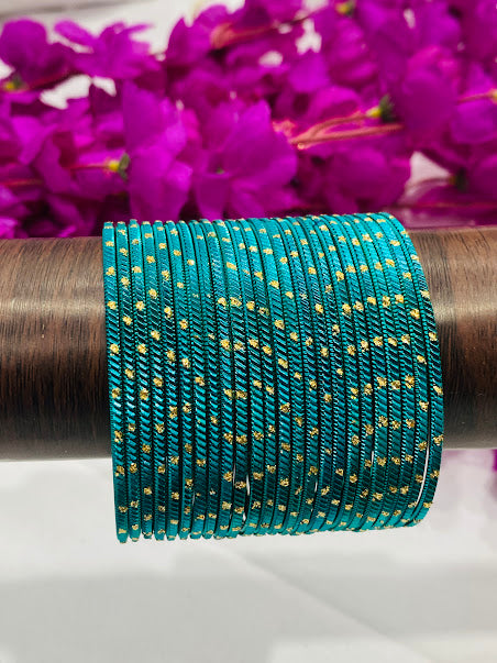 Green Color Metal Bangle Set For Women in Chandler