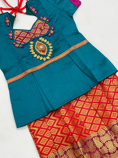 Zari Work Langa Sets In Tempe
