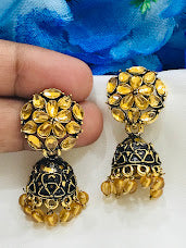 Beautiful Gold Color Flower Design Earring Near Me