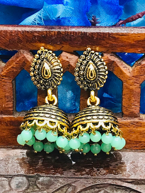 Light Green Color With Beads Earring In Kingman