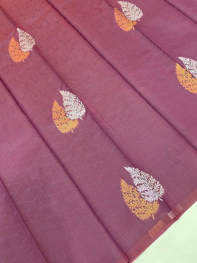 Wine Color Art Silk Saree With Gold And Silver Zari Work For Women In Yuma