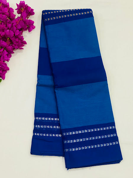 Blue Color Pure Cotton Saree