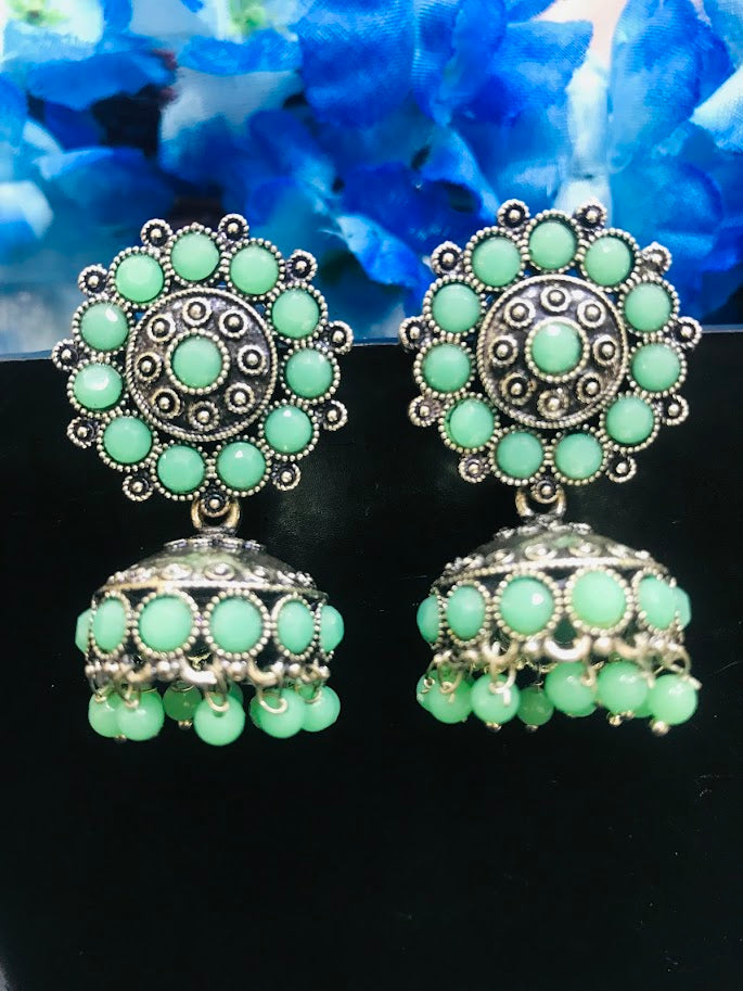 Oxidized Jhumka Earrings In USA