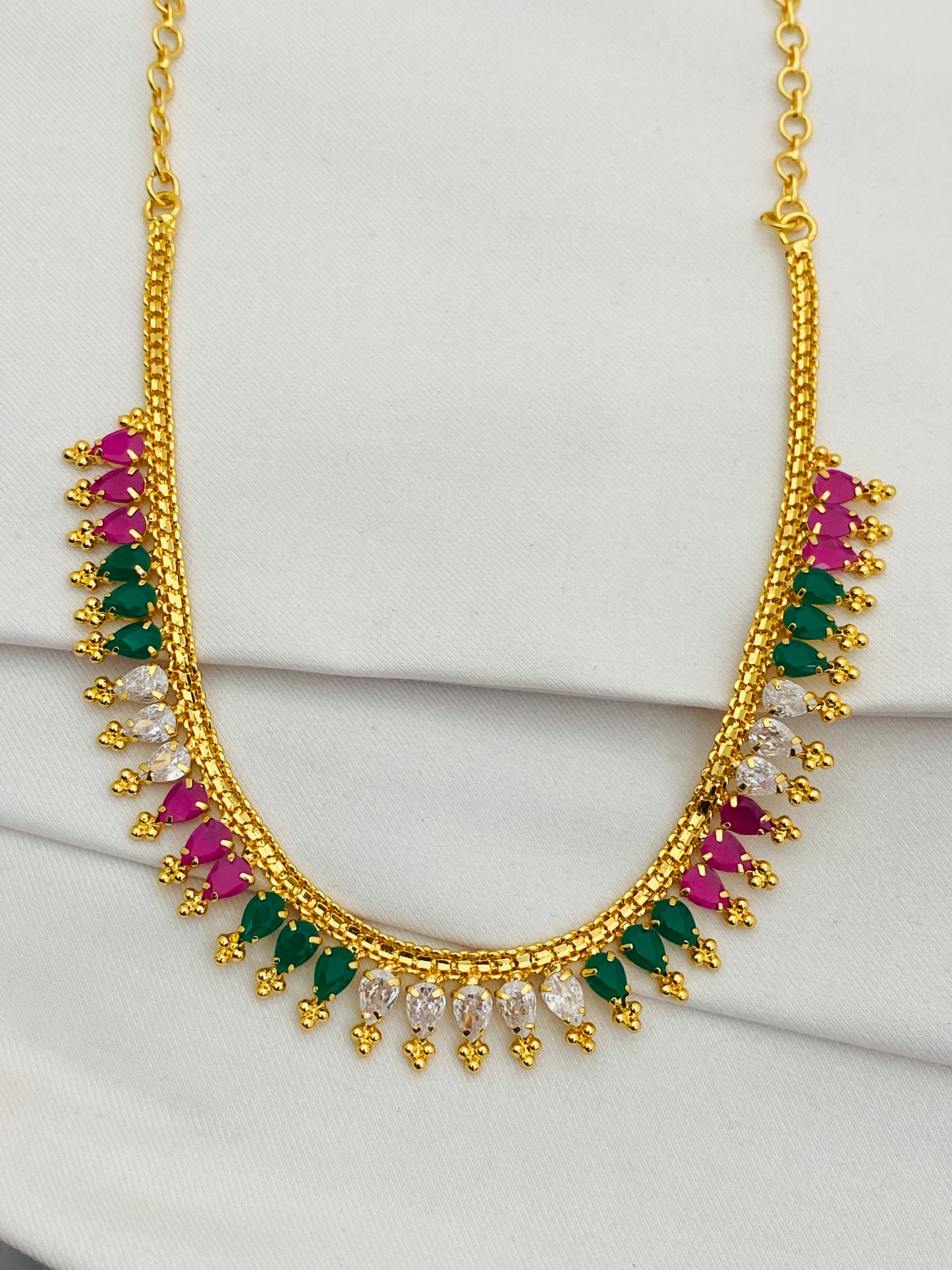Elegant Party Wear Multi Stoned Designer Necklace Near Me