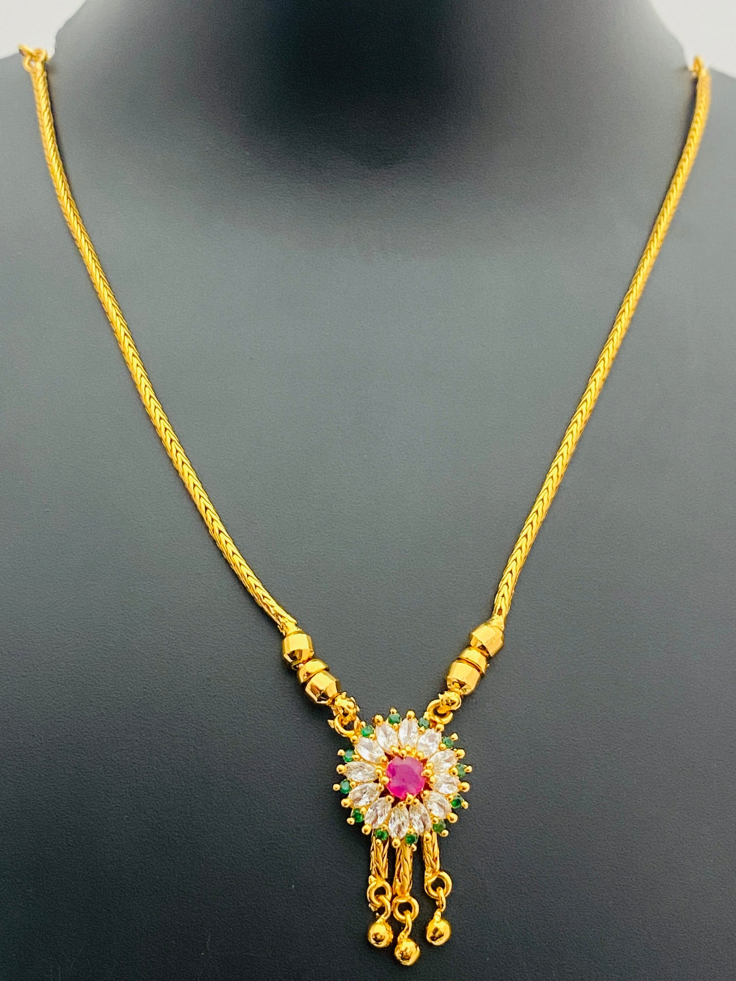 Dazzling Multicolor Gold Plated Necklace