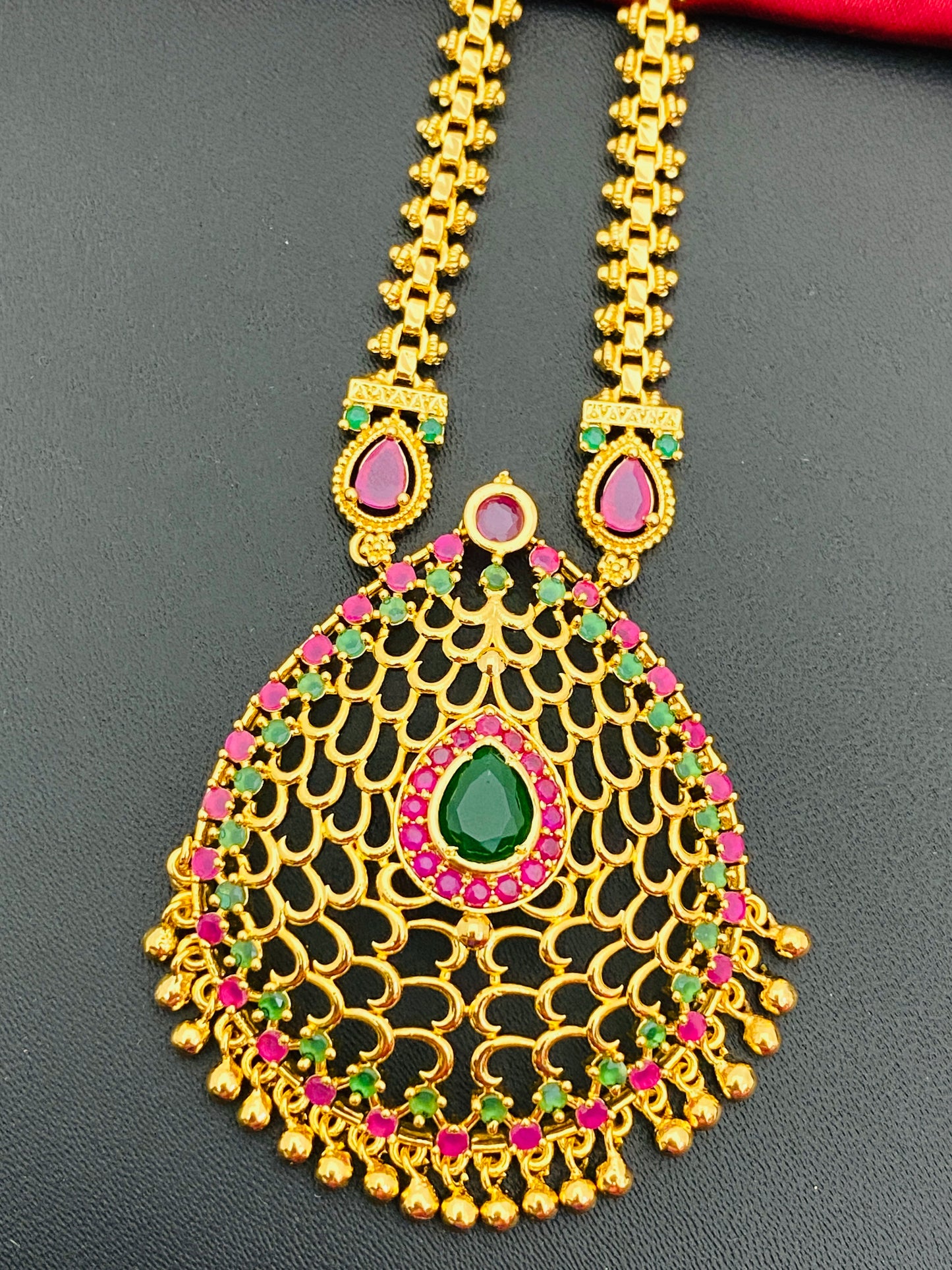 Gold Plated Multi Color Long Chain In USA
