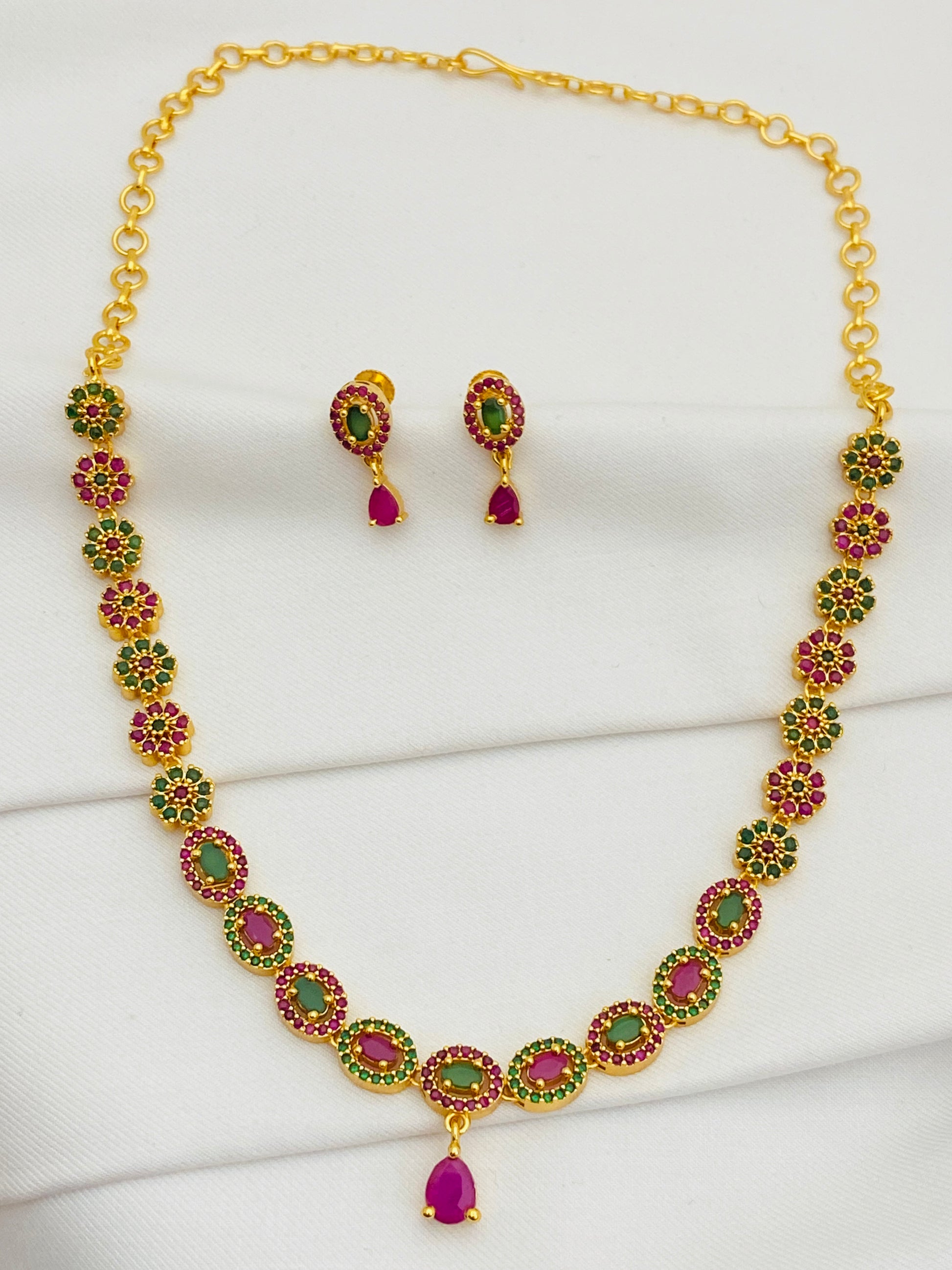 Gold Plated Necklace With Earring Sets In USA