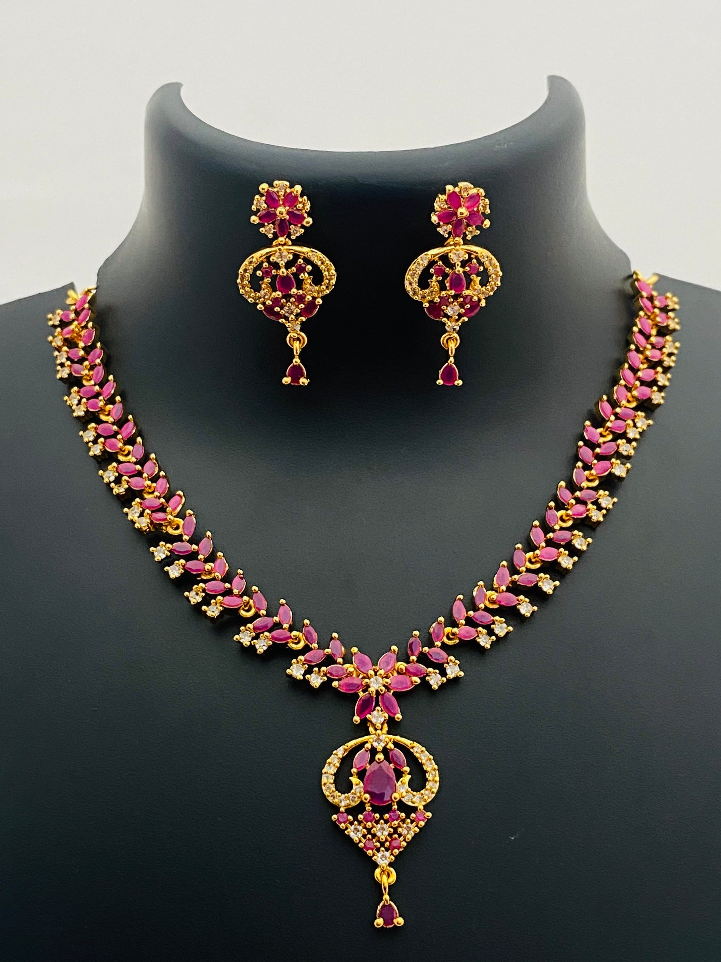 Delightful Ruby Stoned Traditional Wear Near Me