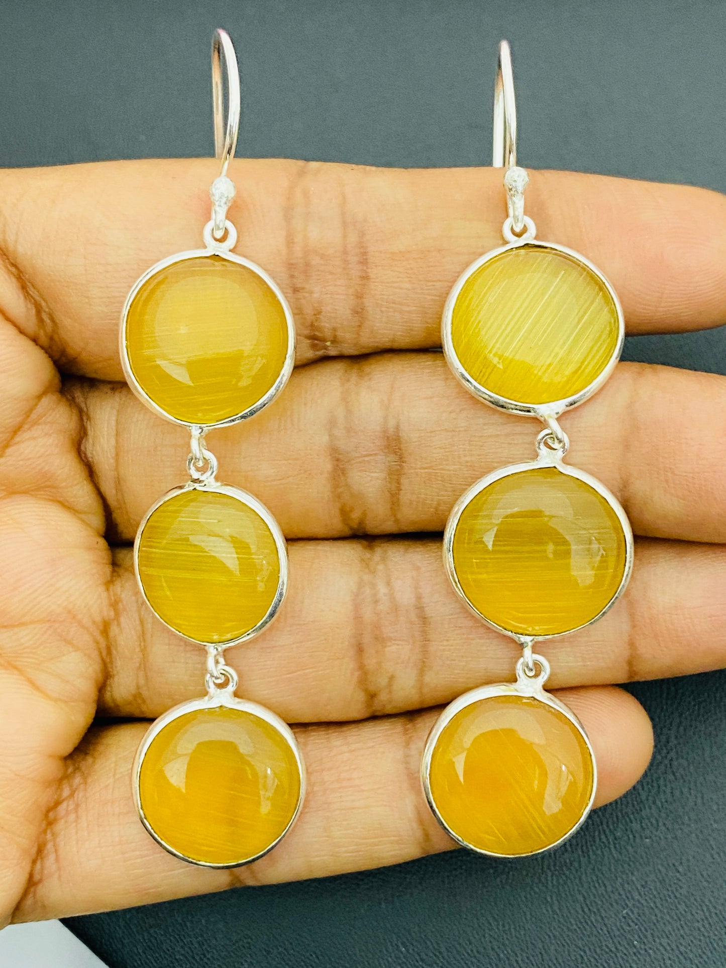 Yellow Color Vintage Style Chandeliers Designer Oxidized Hook Earrings Near Me