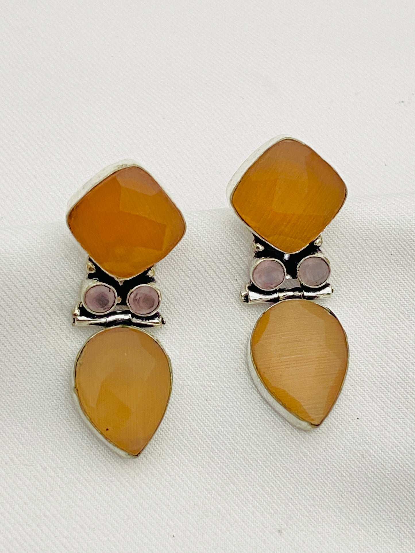 Yellow Color Oxidized Earrings For Women Near Me