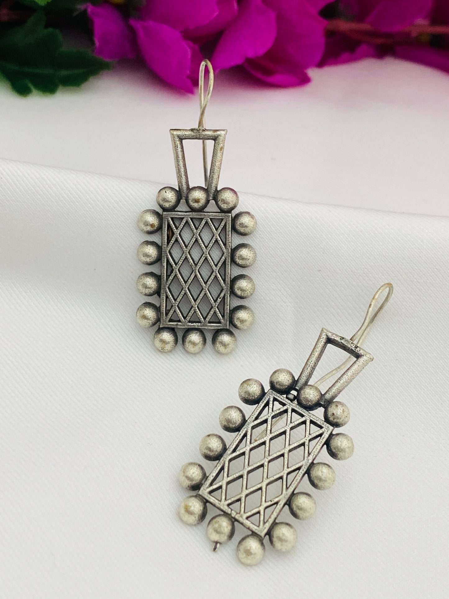 Trendy Silver Color Designer Oxidized Earrings For Women In Chandler