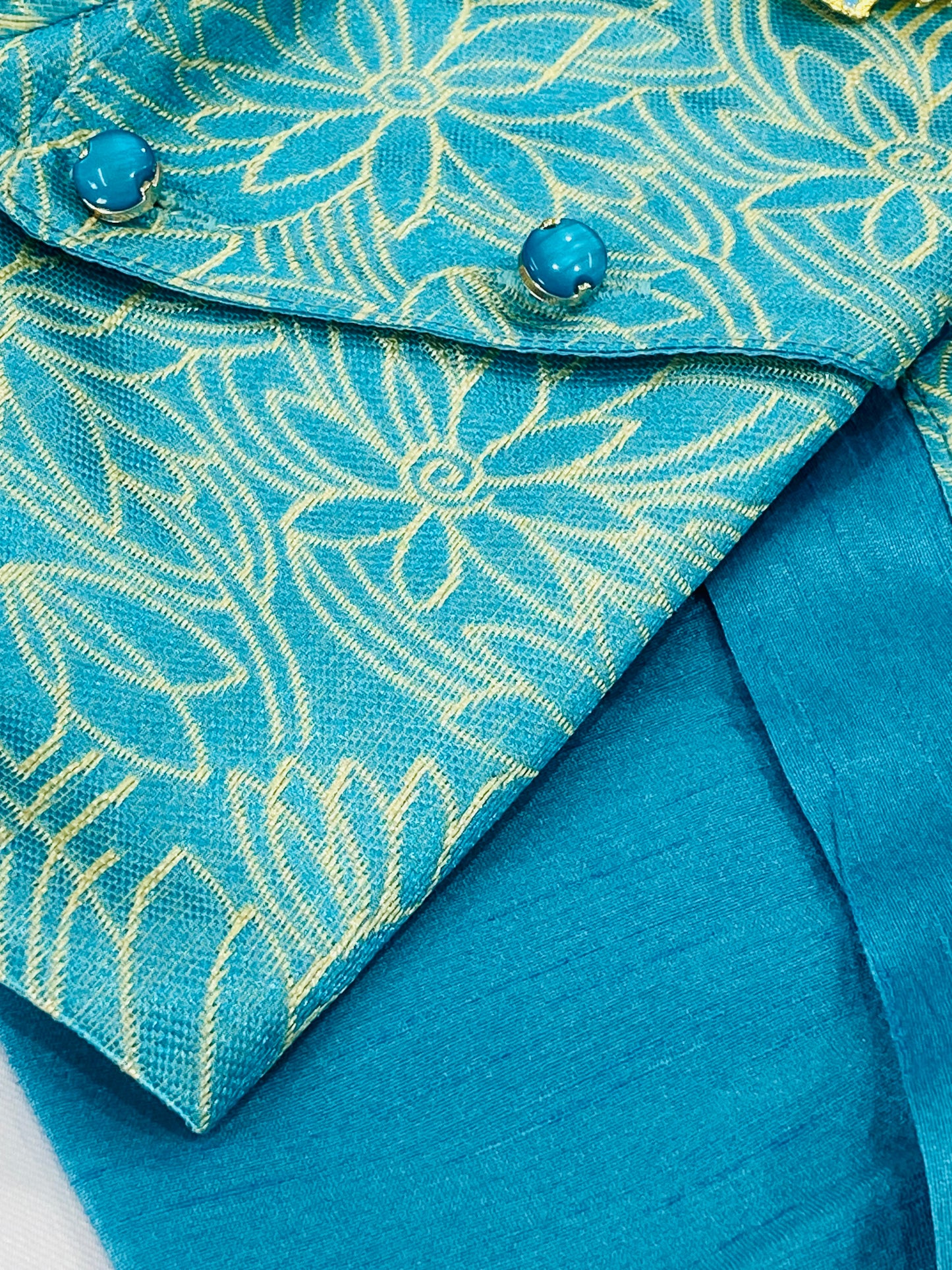 Elegant Sky Blue Color Designer Kids Kurta Set With Dhoti Style Pant