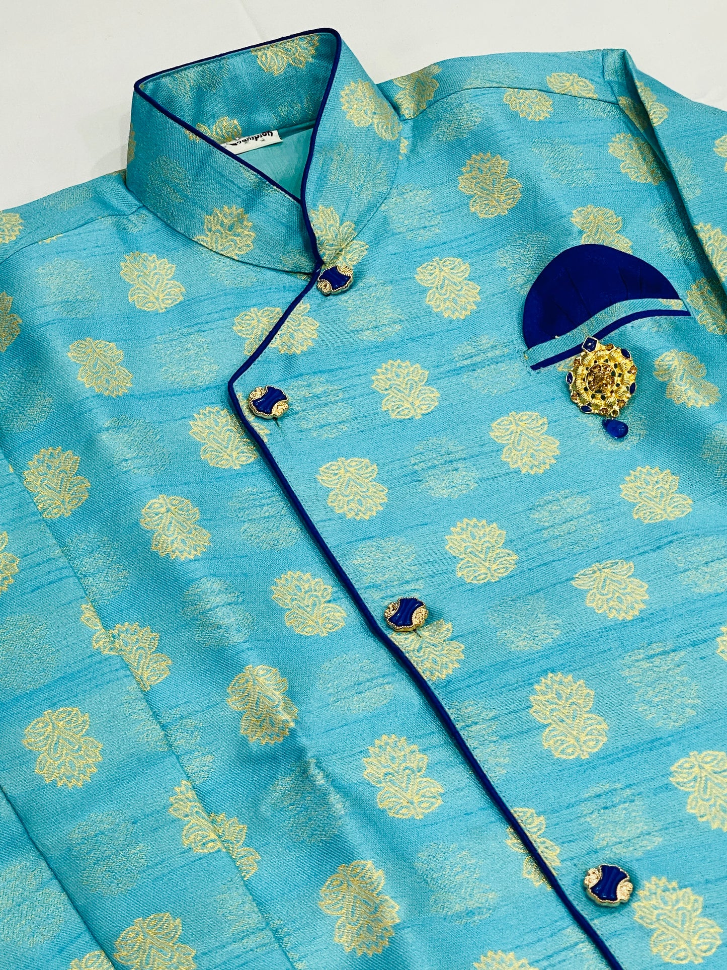 Designer Silk Kurta With Pajama Pant For Kids in Tempe