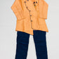 Fabulous Orange Color Designer Silk Kurta With Pajama Pant