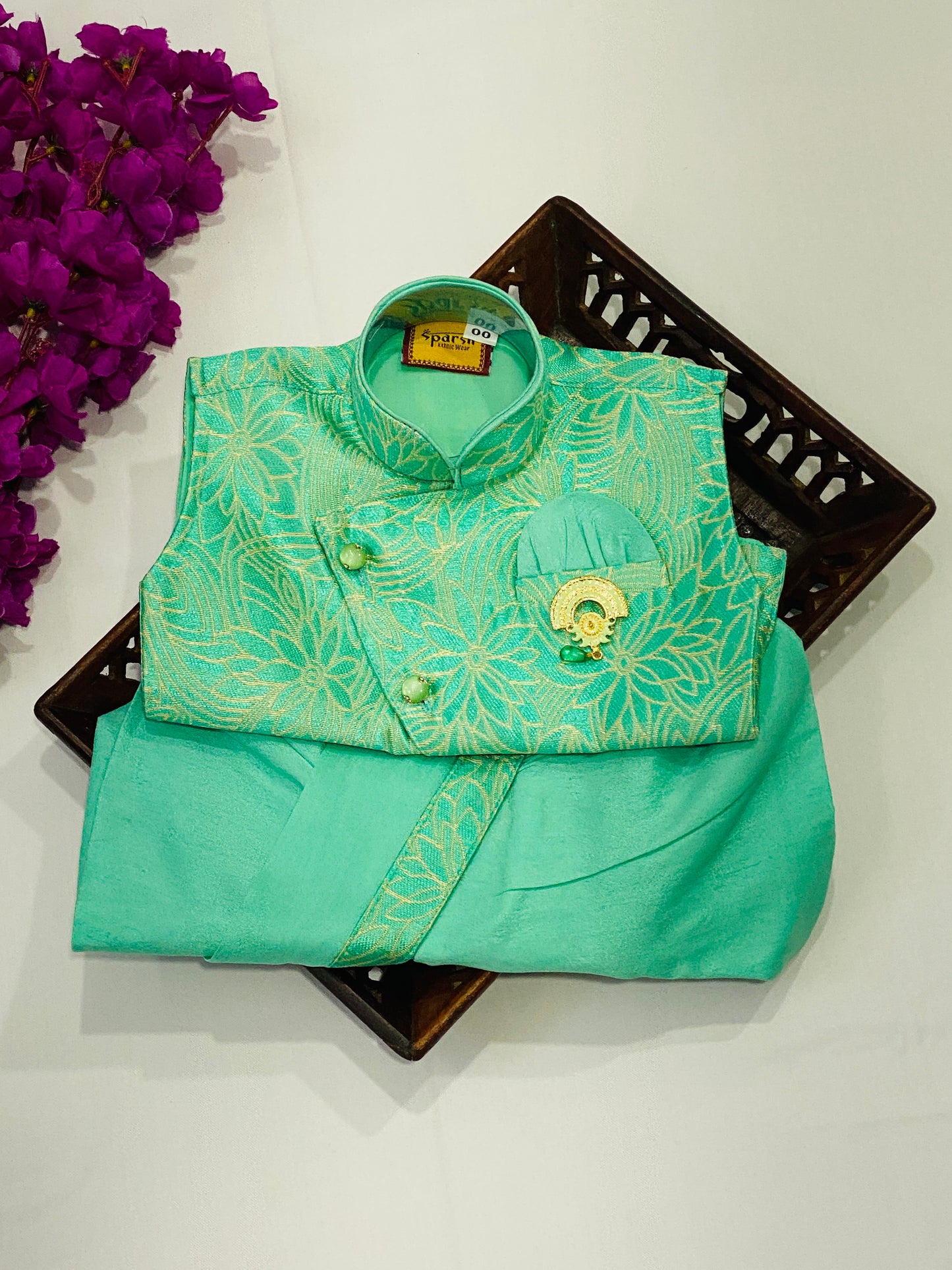 Green Color Silk Kurta Set Near Me