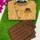 Traditional Ethnic Kids Silk Kurta Pajama Set - Brown