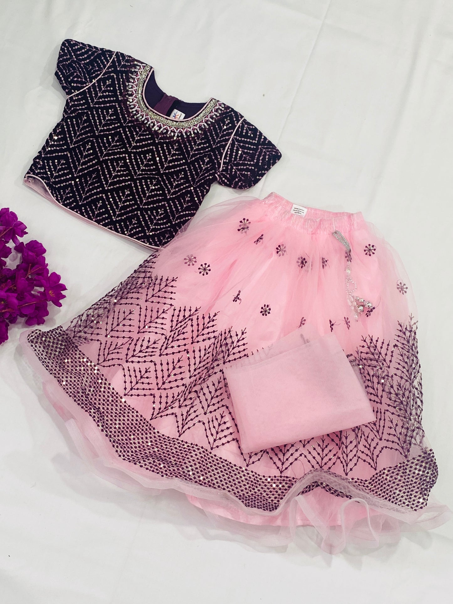 Alluring Pink Color Lehenga Choli Near Me