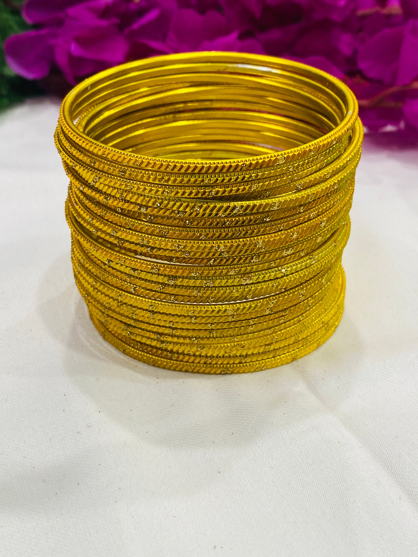 Yellow Color Plain Metal Bangles Near Me