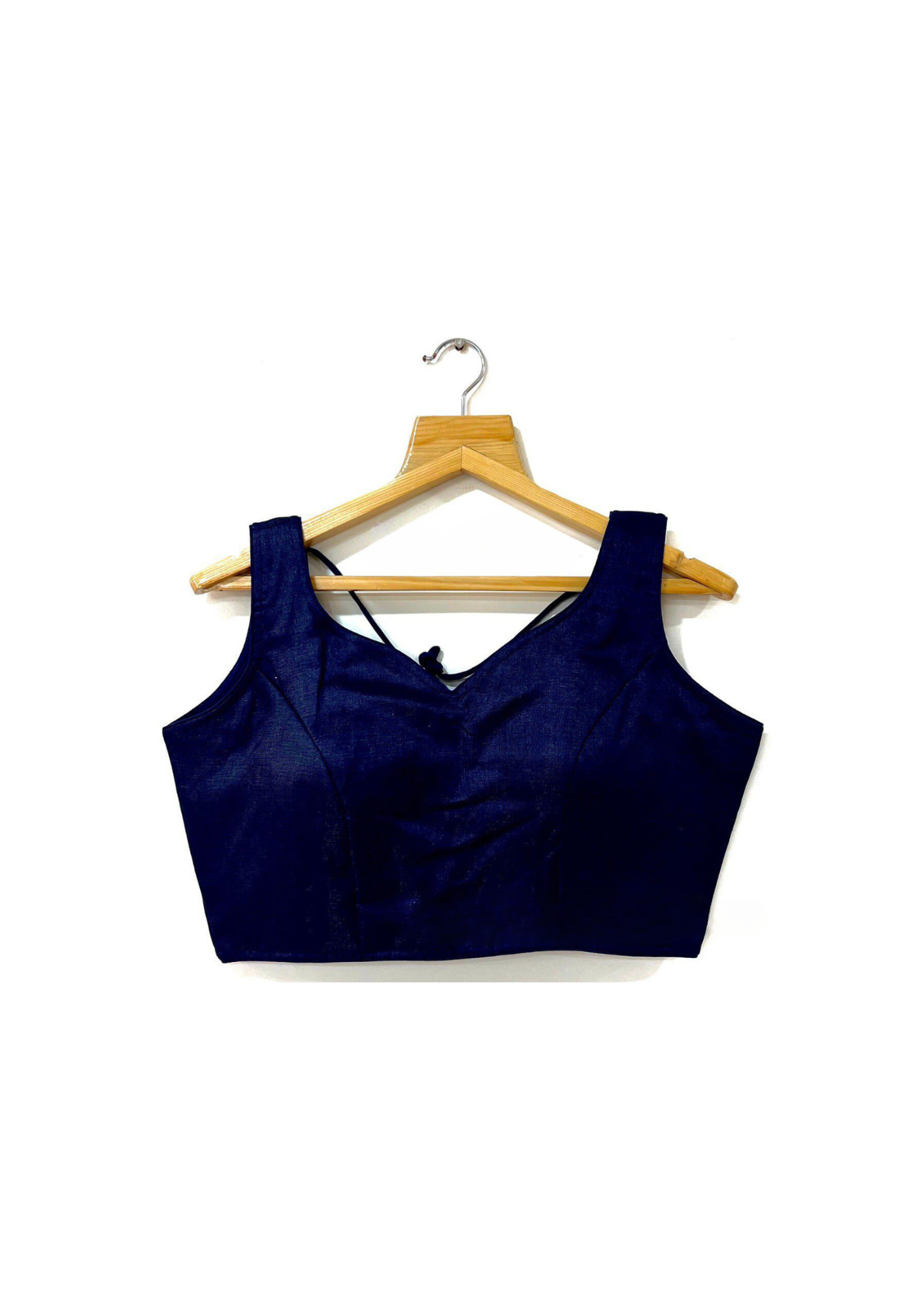 Appealing Navy Blue Color Fancy Milan Silk Readymade Blouse For Women