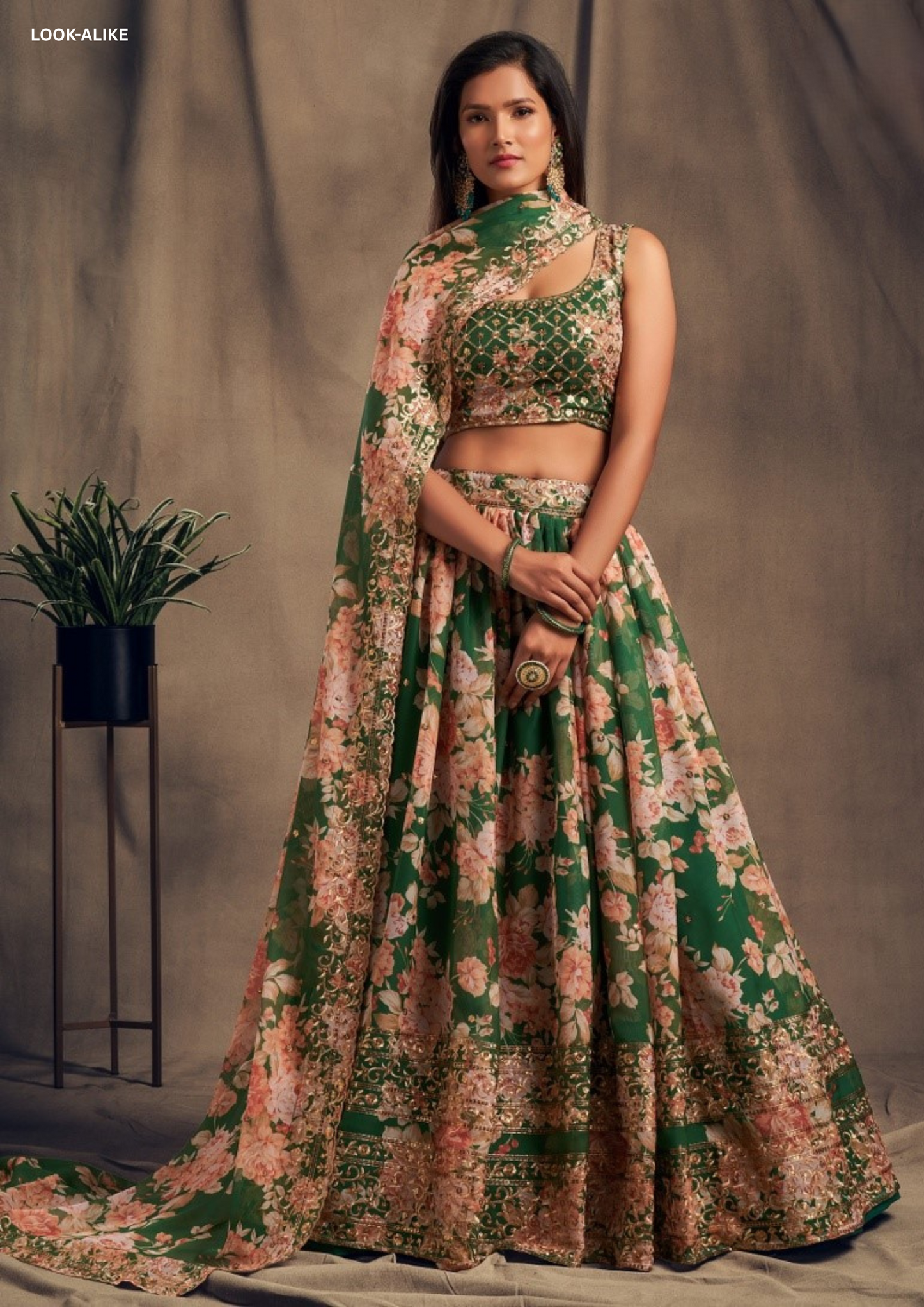 Alluring Green Color Golden Zari And Sequins Work Lehenga Choli With Dupatta Set