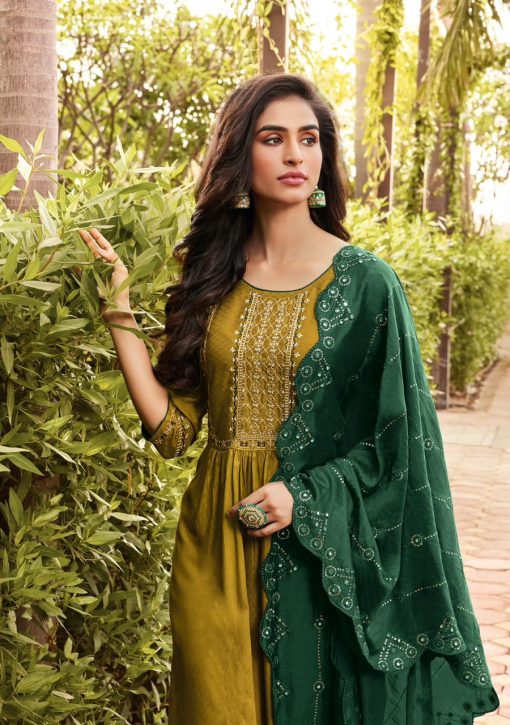 Stunning Mehendi Green Color Designer Rayon Salwar Suits Near Me
