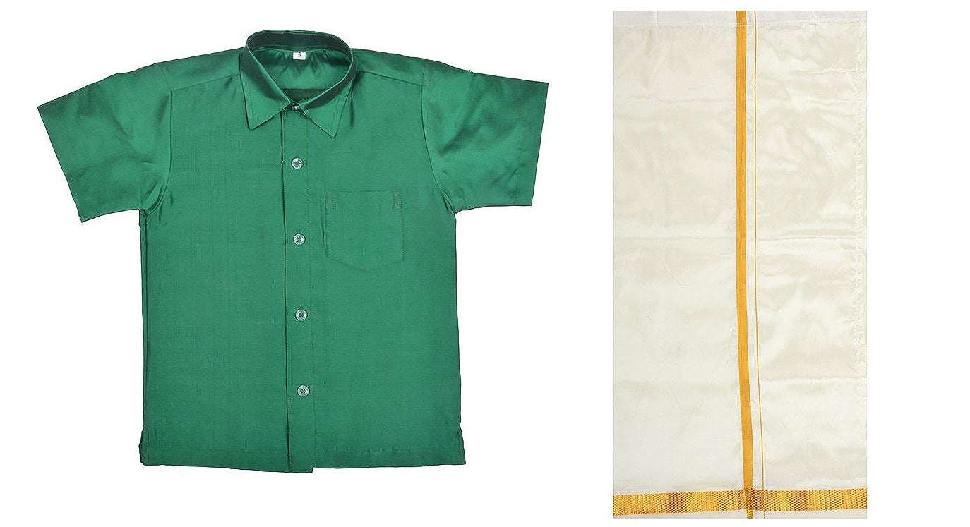Beautiful Green Color Dhoti Sets For Kids Near Me