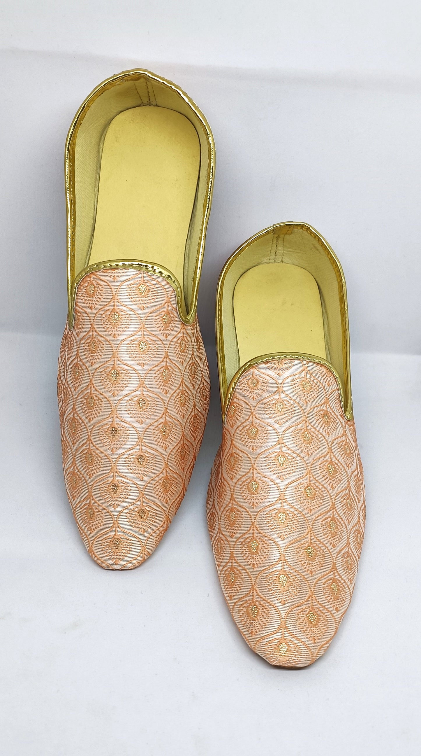 Orange Color Embroidery Work Mojaris in Chandler