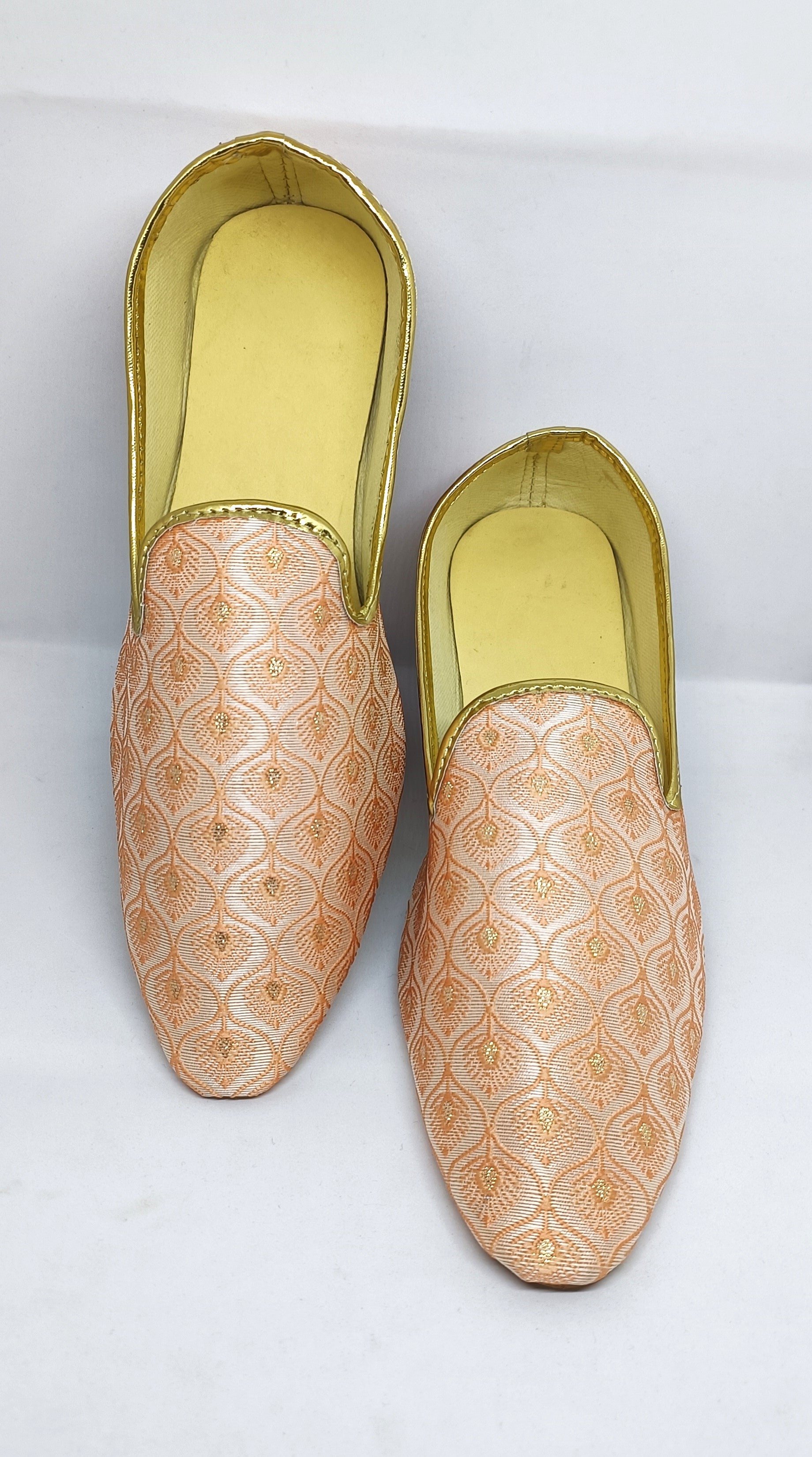 Orange Color Embroidery Work Mojaris in Chandler