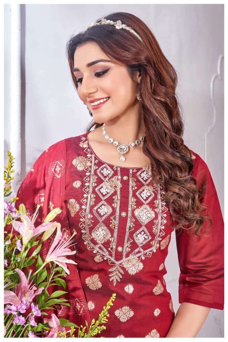 Red Color Silk Salwar Suits Near Me