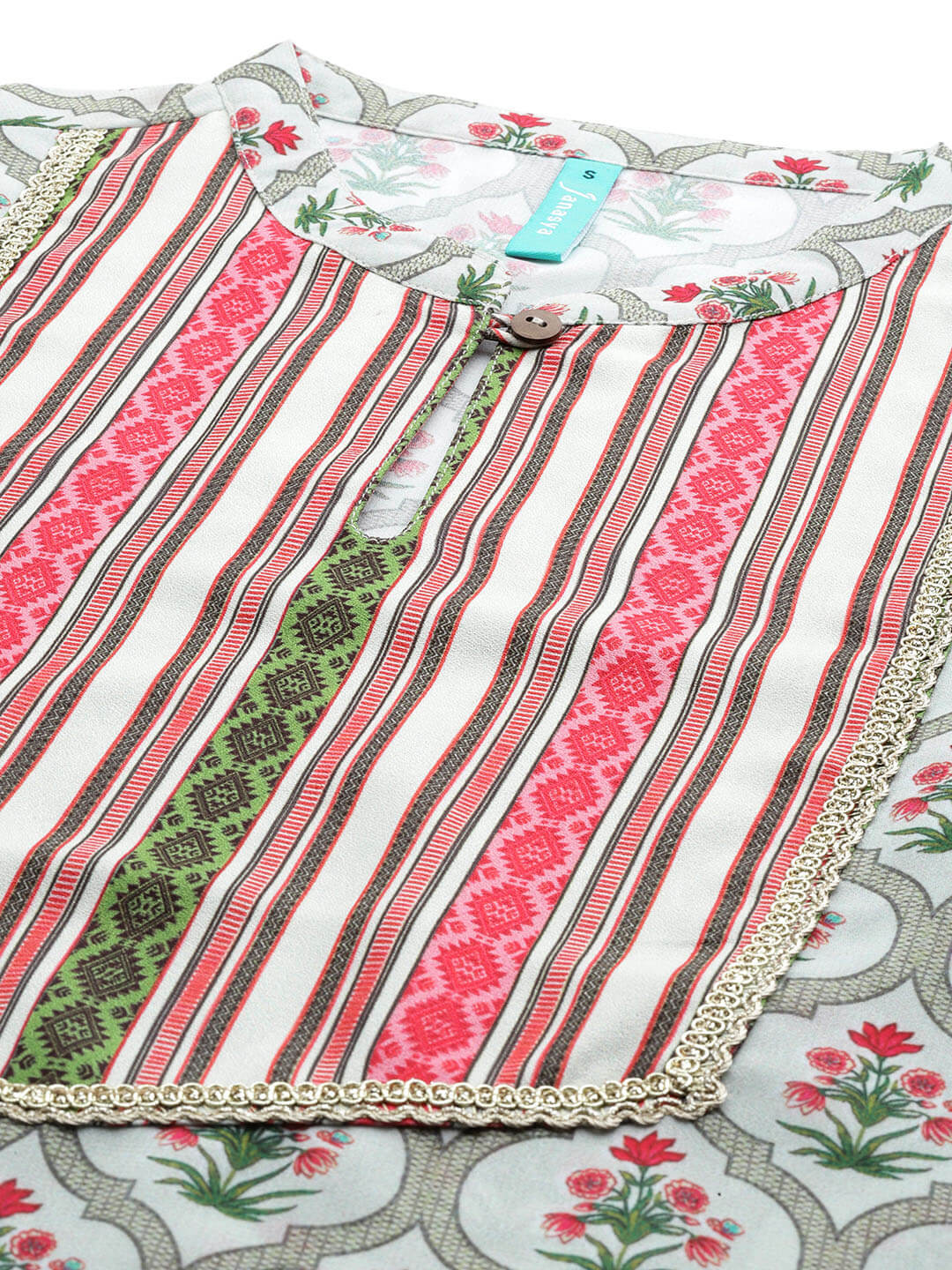 Fabulous Multicolor Moss Digital Floral Printed Kurta With Pant Near Me