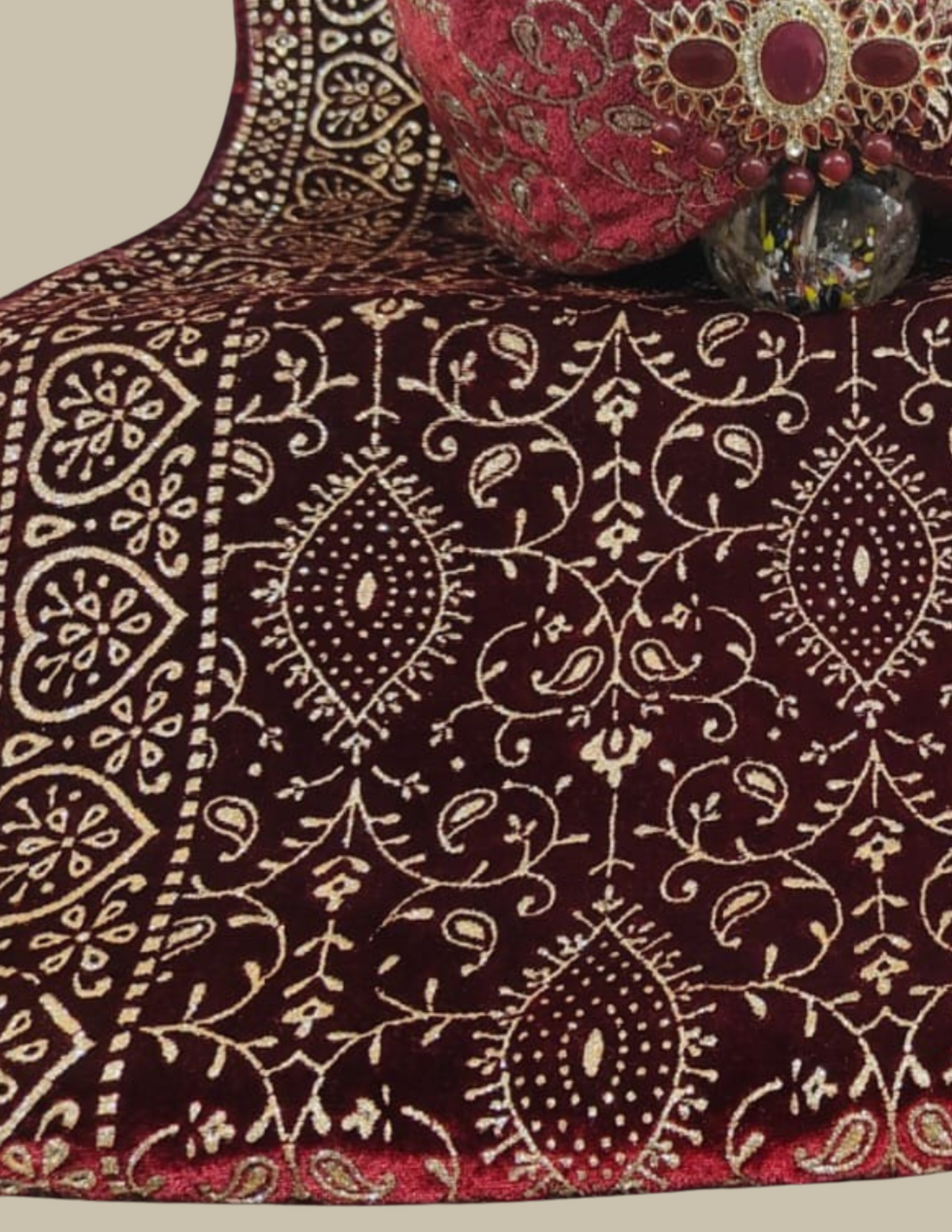 Premium Wedding Maroon Color Stole Near Me