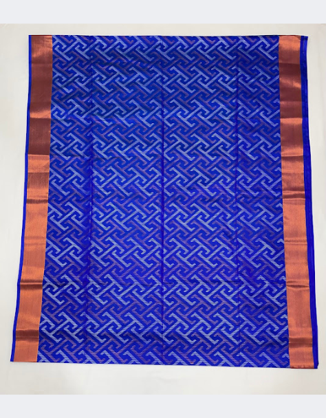Blue Color Soft Silk Saree With Contrast Rich Pallu In Tempe