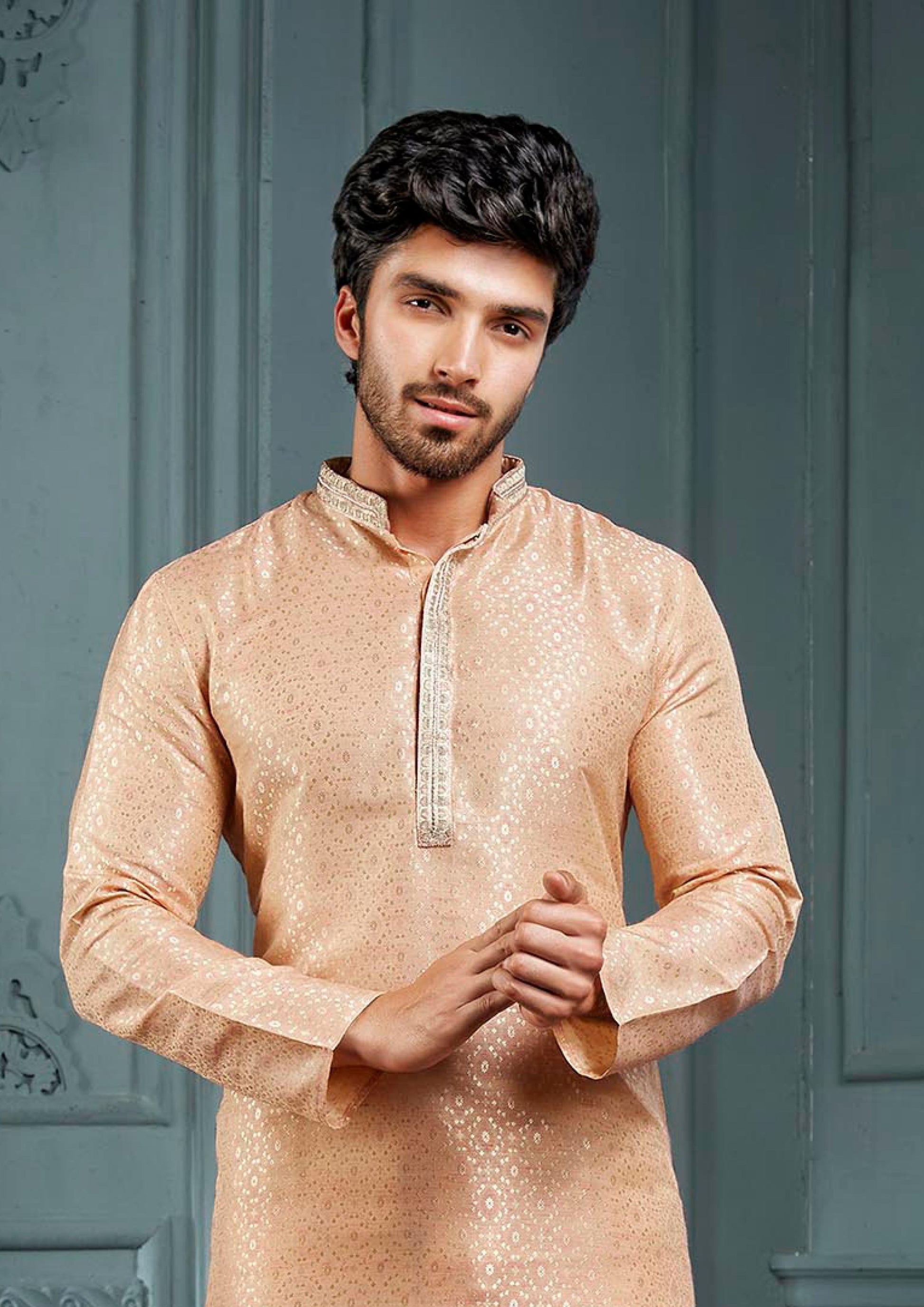 Poly Jacquard Kurta Sets in USA