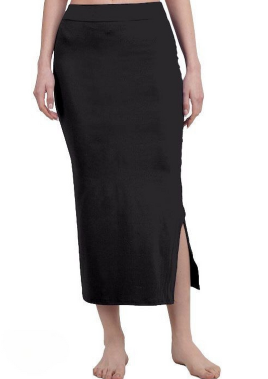 Attractive Black Color Lycra Stretchable Waist Band Shapewear With Side Slit For Women