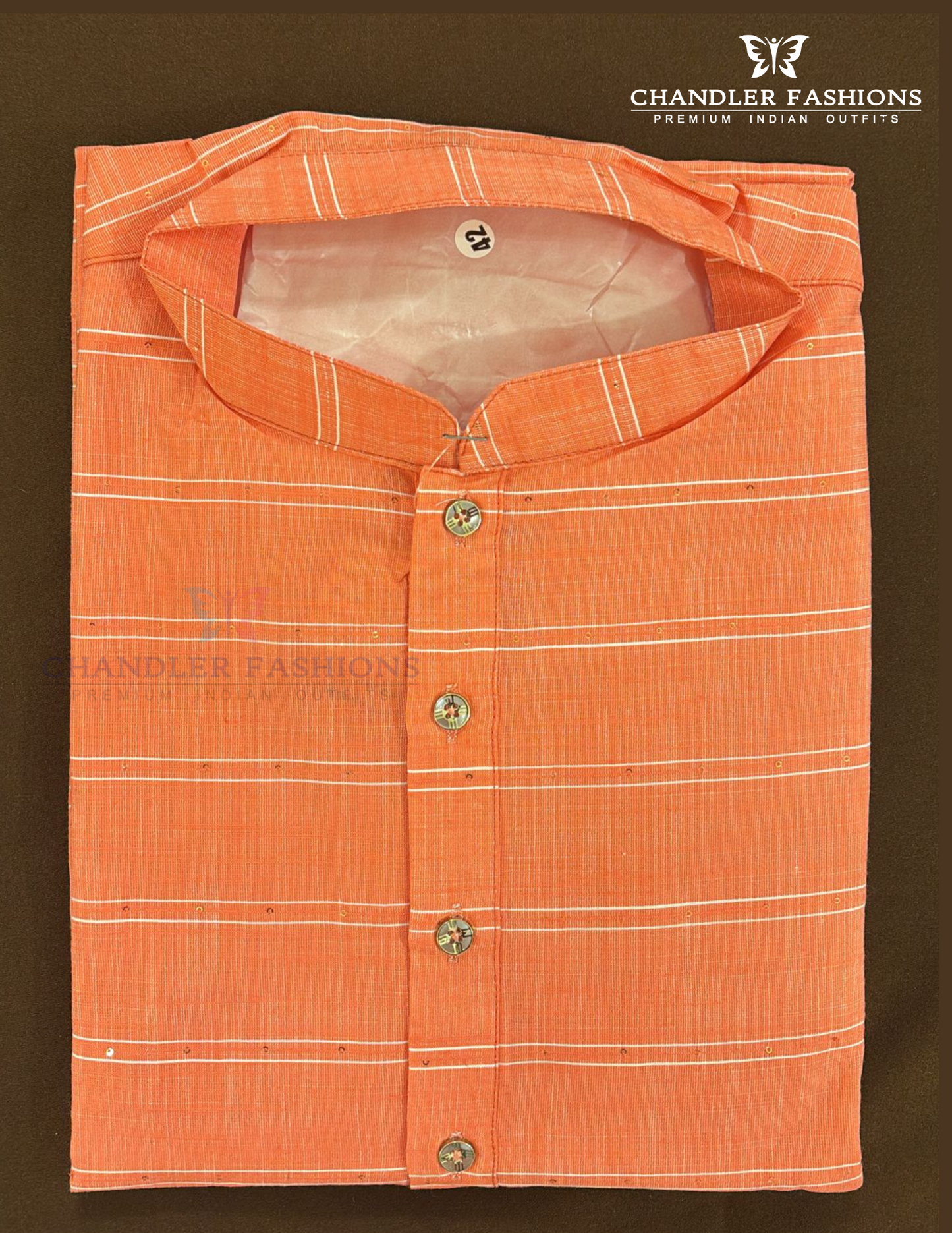 Alluring Pink Color Cotton Kurta With Pajama For Men