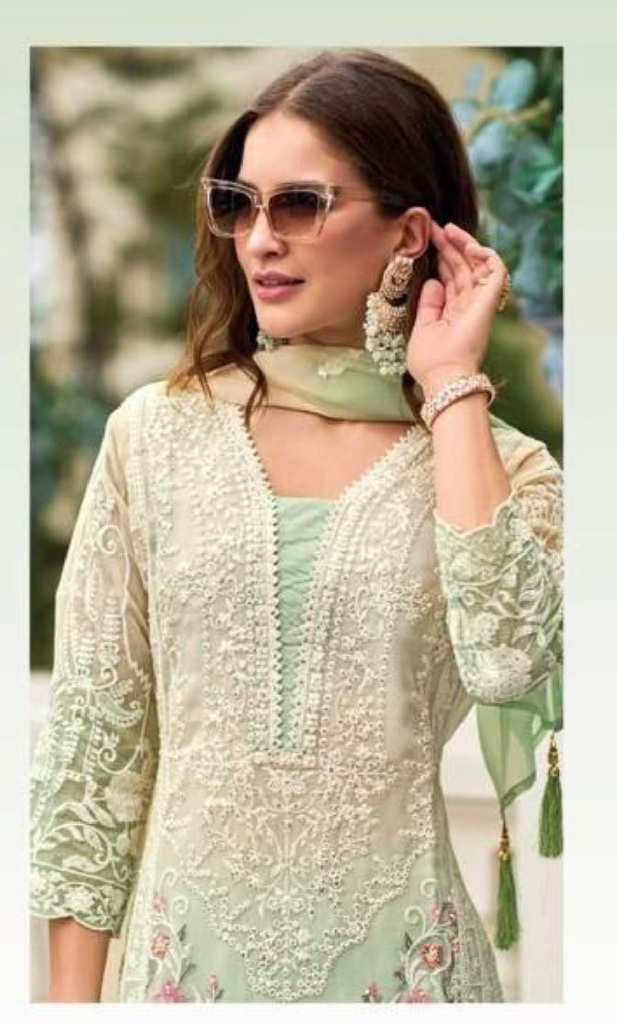 Appealing Green Color Salwar Suits In Mesa